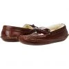 L.L.Bean Leather Double-Sole Slippers Shearling Lined