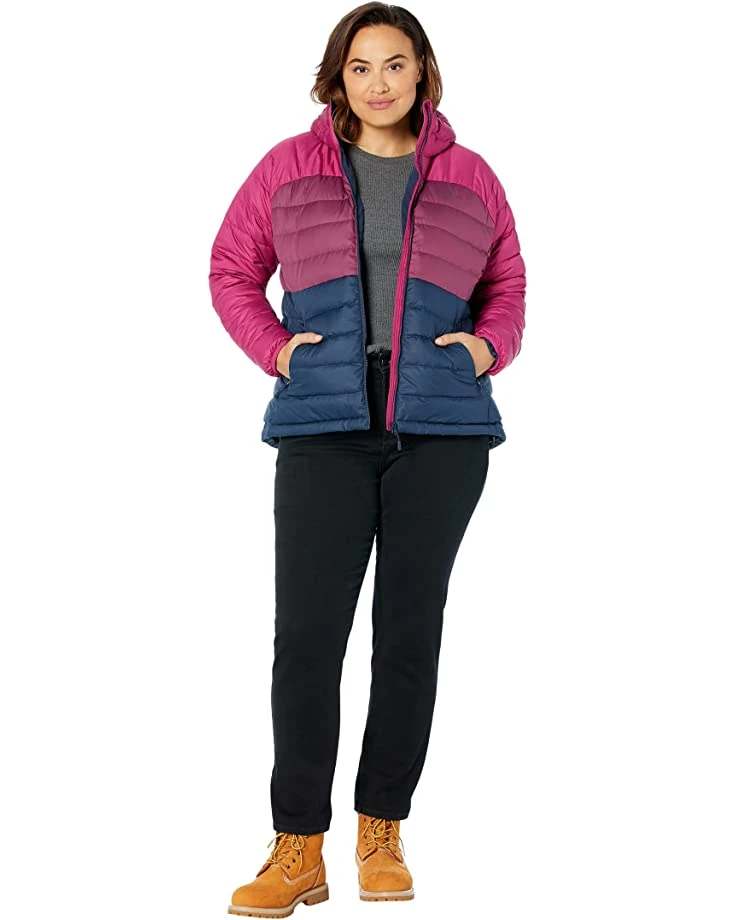 L.L.Bean Coats & Outerwear Plus Size Down Hooded Jacket Color-Block - Image 4
