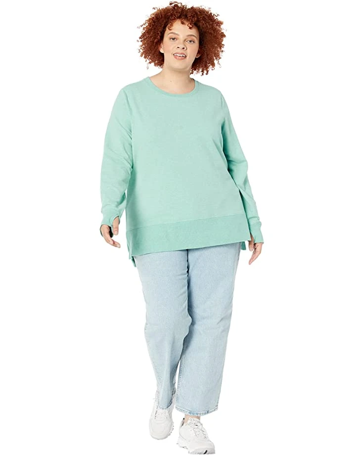 L.L.Bean Hoodies & Sweatshirts Plus Size Bean's Cozy Split Hem Sweatshirt - Image 4