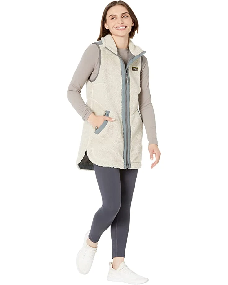 L.L.Bean Coats & Outerwear Petite Bean's Sherpa Fleece Long Vest - Image 4