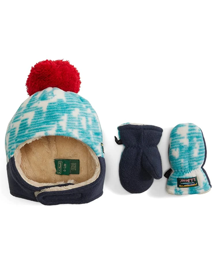 L.L.Bean Gloves Mountain Classic Fleece Hat and Mitten Set Print (Infant/Toddler)
