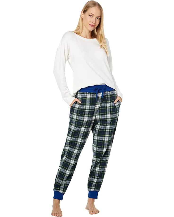 L.L.Bean Sleepwear Scotch Plaid Flannel Sleep Joggers - Image 4