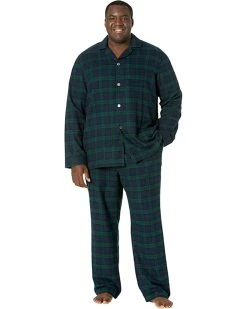 L.L.Bean Sleepwear Scotch Plaid Flannel Pajamas Tall