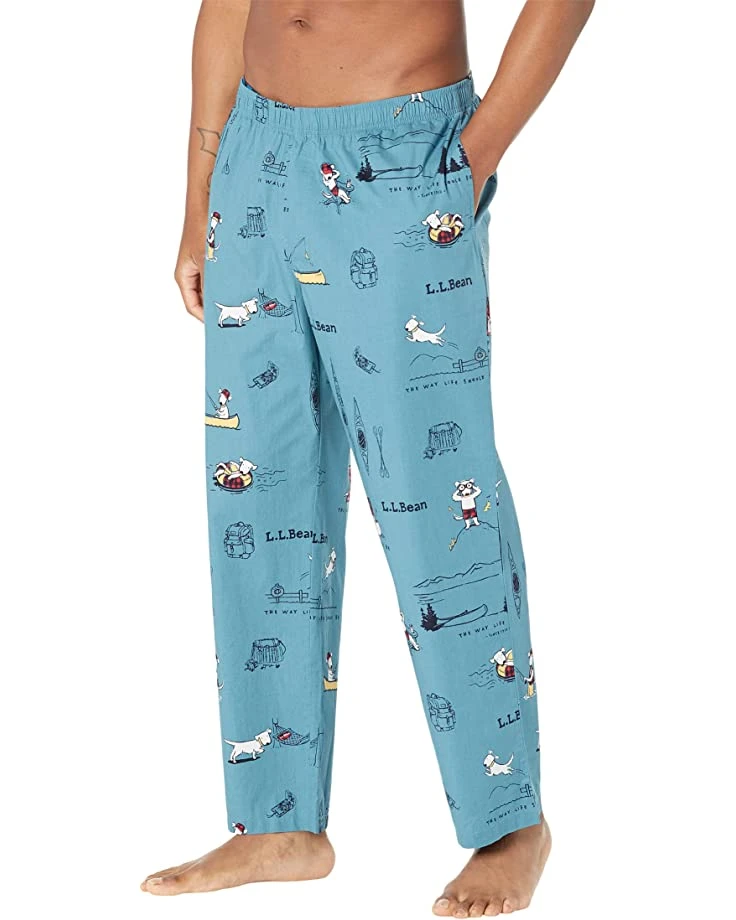 L.L.Bean Sleepwear Comfort Stretch Woven Sleep Pant Men's Short - Image 4