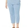L.L.Bean Plus Size Lakewashed Chino Pull-On Chambray Pants Ankle