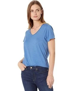 L.L.Bean Shirts & Tops Organic Cotton V-Neck Short Sleeve Tee
