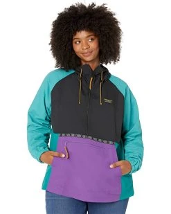 L.L.Bean Coats & Outerwear Plus Size Mountain Classic Anorak Multicolor