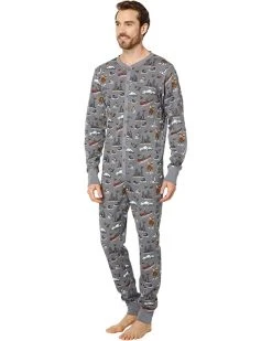 L.L.Bean Sleepwear Mini Waffle One-Piece Regular