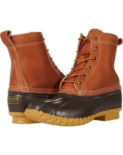 L.L.Bean Boots 8" Tumbled Leather Shearling Lined Bean Boot