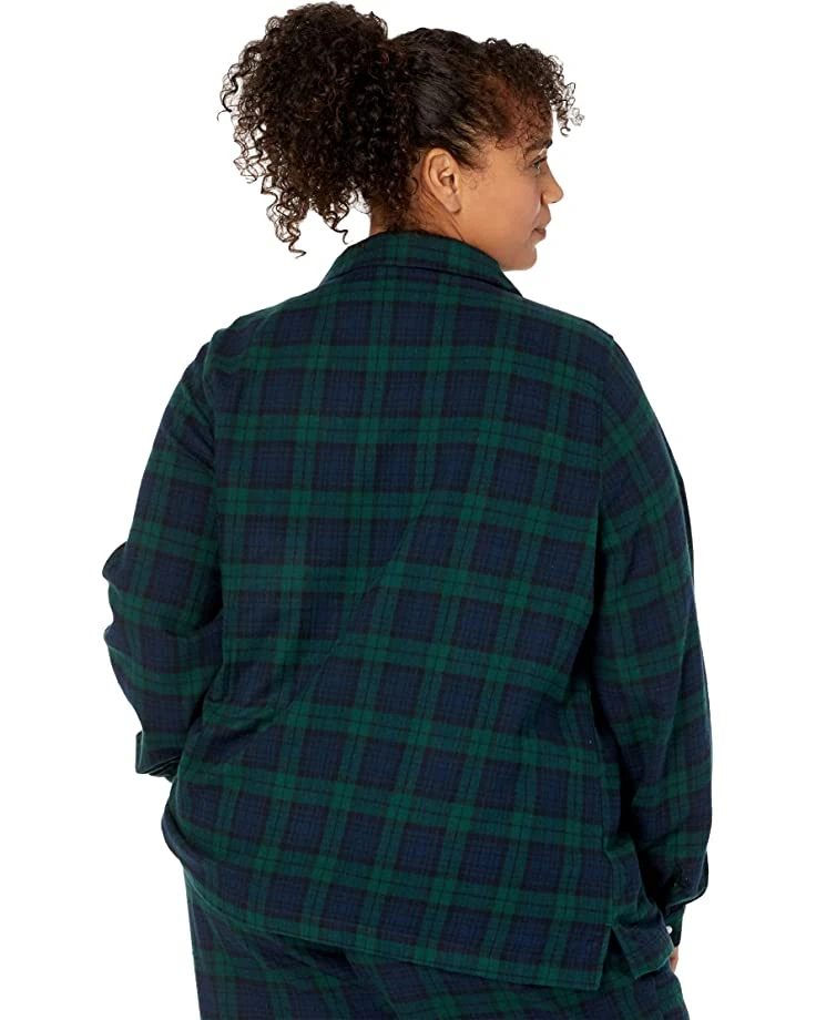 L.L.Bean Sleepwear Plus Size Scotch Plaid Flannel Pajamas Plaid - Image 4