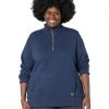 L.L.Bean Hoodies & Sweatshirts Plus Size Quilted Sweatshirt 1/4 Zip Pullover Long Sleeve