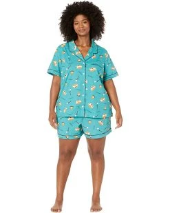 L.L.Bean Sleepwear Plus Size Springtime Sleep Pajama Shorts Set