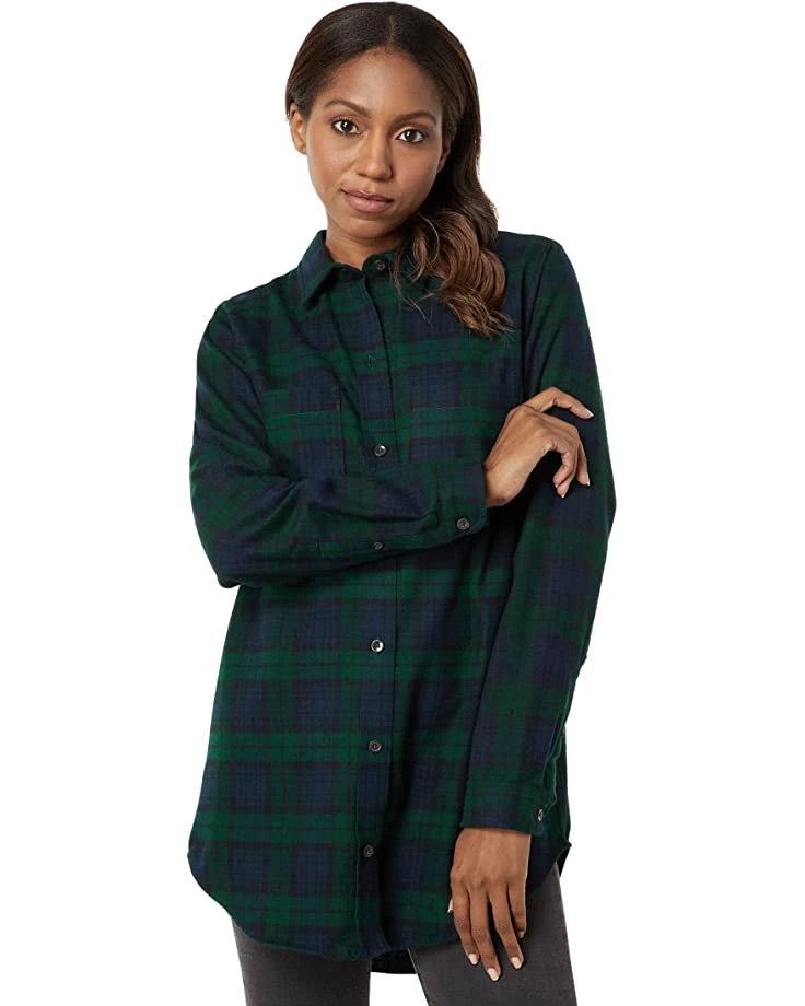 L.L.Bean Shirts & Tops Scotch Plaid Flannel Tunic - Image 5
