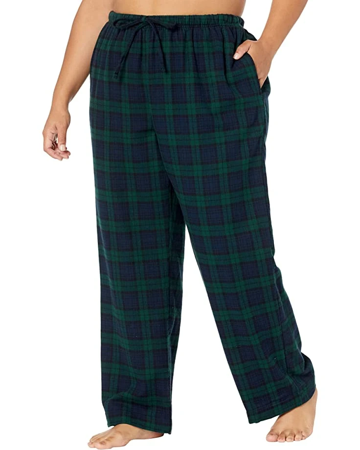 L.L.Bean Sleepwear Plus Size Scotch Plaid Flannel Pajamas Plaid - Image 5