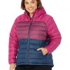 L.L.Bean Coats & Outerwear Plus Size Down Hooded Jacket Color-Block