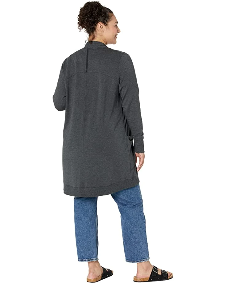 L.L.Bean Sweaters Plus Size SoftFlex Long Open Cardigan - Image 2