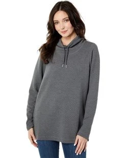 L.L.Bean Hoodies & Sweatshirts SoftLight Quilted Funnel Neck Pullover