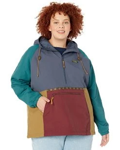 L.L.Bean Coats & Outerwear Plus Size Mountain Classic Insulated Anorak Multicolor