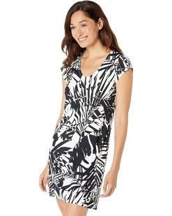 L.L.Bean Swimwear Sunsmart UPF 50+ Cover-Up Dress Print