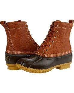 L.L.Bean Boots Bean Boot 8" Tumbled Leather Chamois Lined Limited Edition
