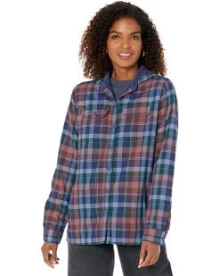 L.L.Bean Hoodies & Sweatshirts Fleece Lined Flannel Shirt Hoodie Plaid
