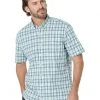 L.L.Bean Shirts & Tops Comfort Stretch Chambray Shirt Short Sleeve Traditional Fit Plaid - Tall