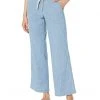 L.L.Bean Jeans Lakewashed Pull-On Chambray Wide Leg Pants