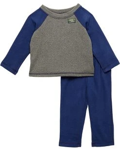 L.L.Bean Kids' Sets Fitness Fleece Long Sleeve Tee/Pants Set Color-Block (Infant)