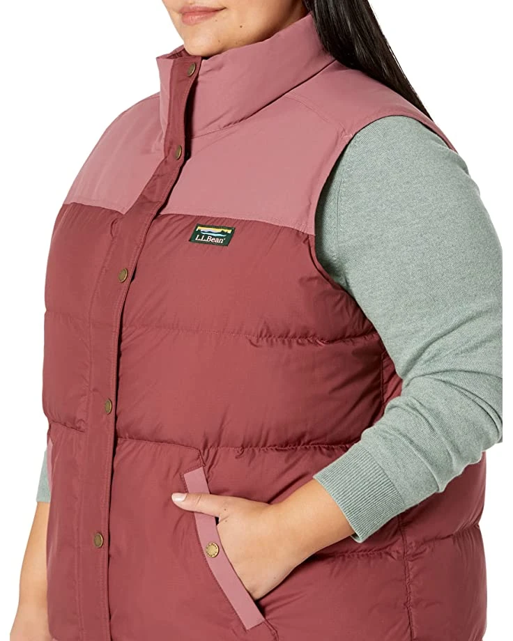 L.L.Bean Coats & Outerwear Plus Size Mountain Classic Down Vest Color-Block - Image 3