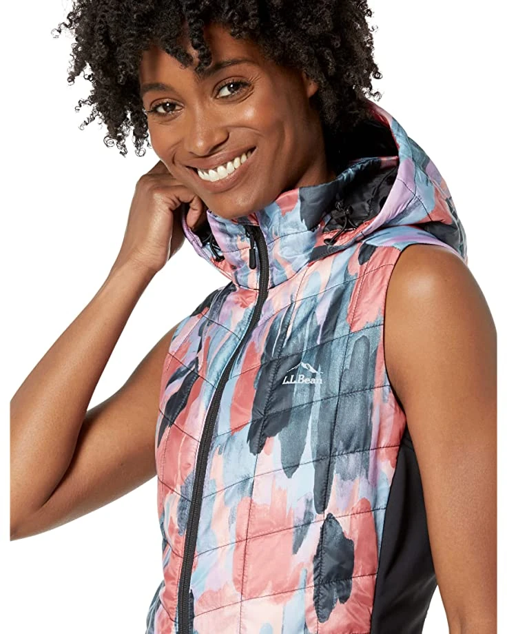 L.L.Bean Coats & Outerwear Petite PrimaLoft Packaway Long Vest Print - Image 3