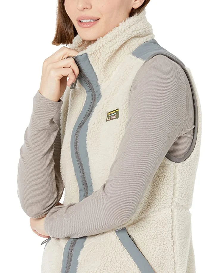 L.L.Bean Coats & Outerwear Petite Bean's Sherpa Fleece Long Vest - Image 3