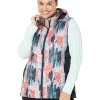 L.L.Bean Coats & Outerwear Plus Size Primaloft Packaway Long Vest Print