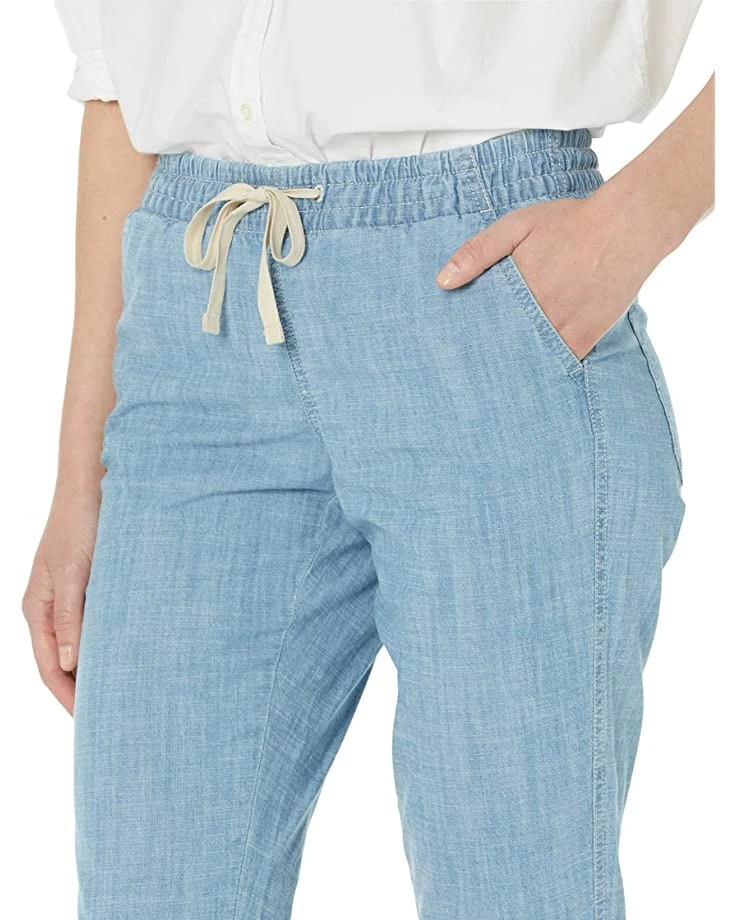 L.L.Bean Lakewashed Chino Pull-On Chambray Pants Ankle - Image 3