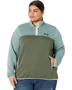 L.L.Bean Hoodies & Sweatshirts Plus Size Airlight Knit Pullover Color-Block