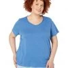 L.L.Bean Shirts & Tops Plus Size Organic Cotton V-Neck Tee Short Sleeve