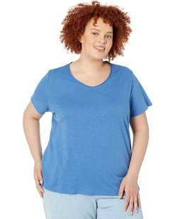 L.L.Bean Shirts & Tops Plus Size Organic Cotton V-Neck Tee Short Sleeve