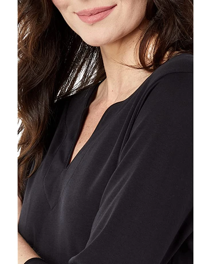 L.L.Bean Shirts & Tops Pima Tops Split-Neck Tunic 3/4 Sleeve - Image 3