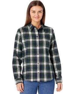 L.L.Bean Shirts & Tops Petite Organic Flannel Shirt Plaid